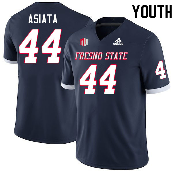 Youth #44 Auckland Asiata Fresno State Bulldogs College Football Jerseys Stitched-Navy